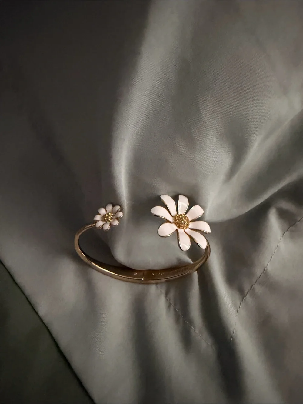 kate spade Gold-tone Daisy Cuff Bracelet with White Enamel Petals - Picture 2 of 2
